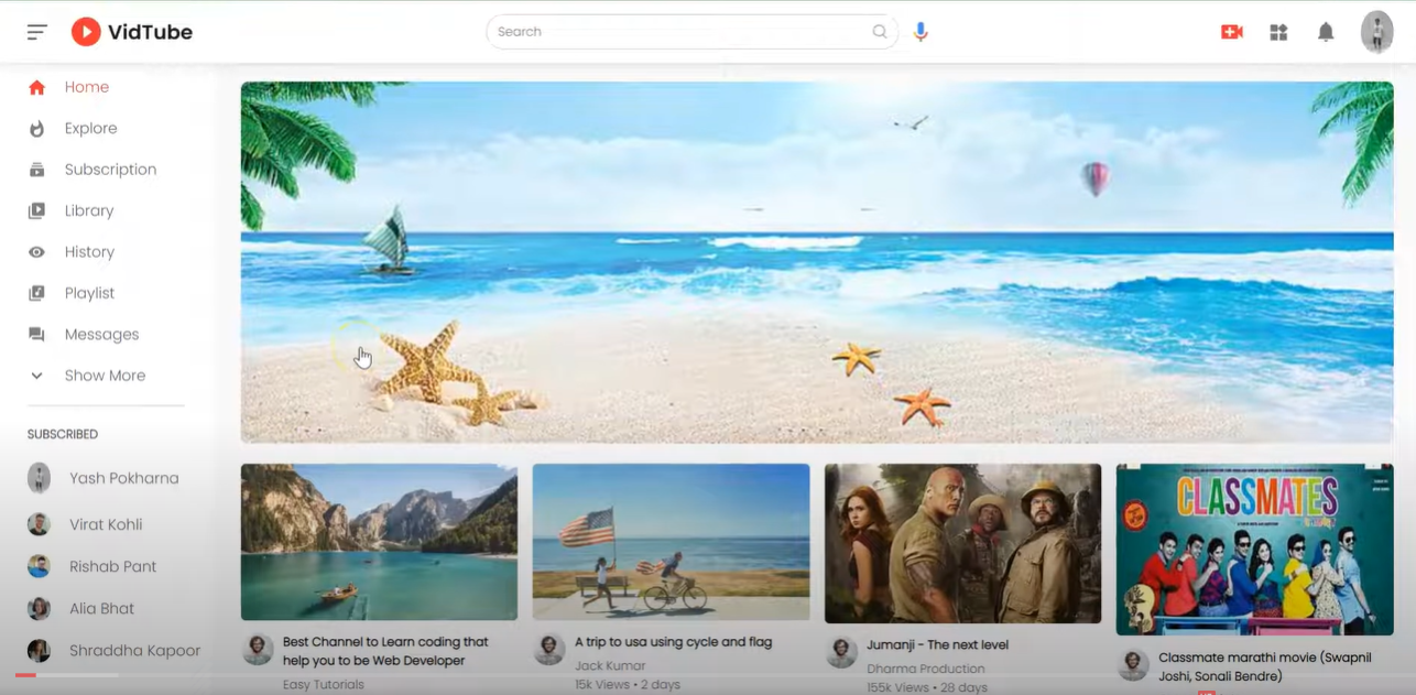 YouTube Clone Project